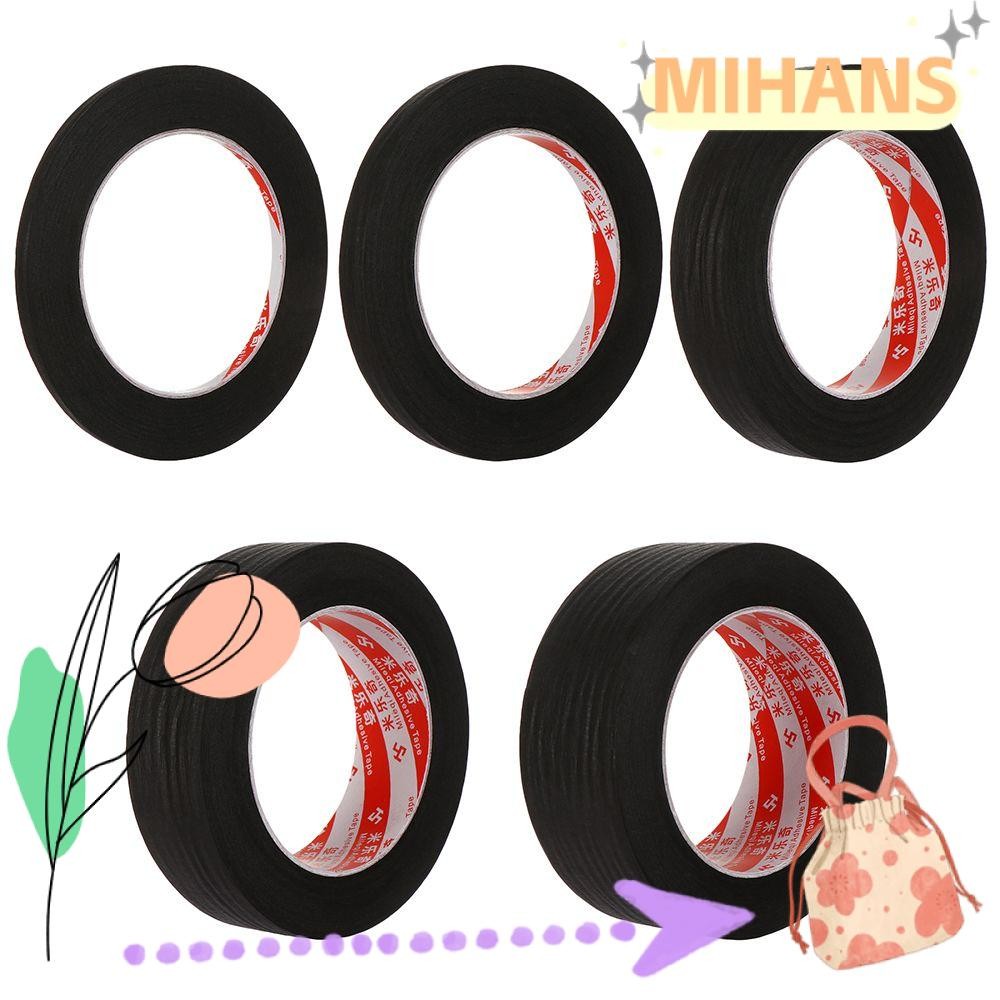 MIH Masking Tape Temperature Resistance Black Painter Decor DIY Craft ...