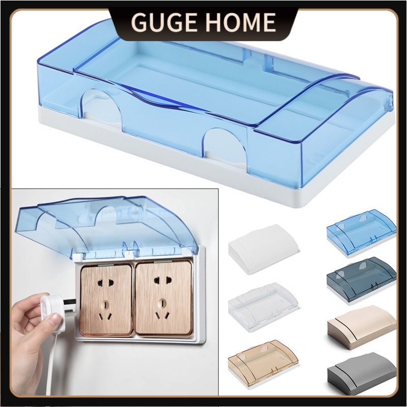 86 Type Transparent Socket Waterproof Box Outdoor Safety Double Socket ...