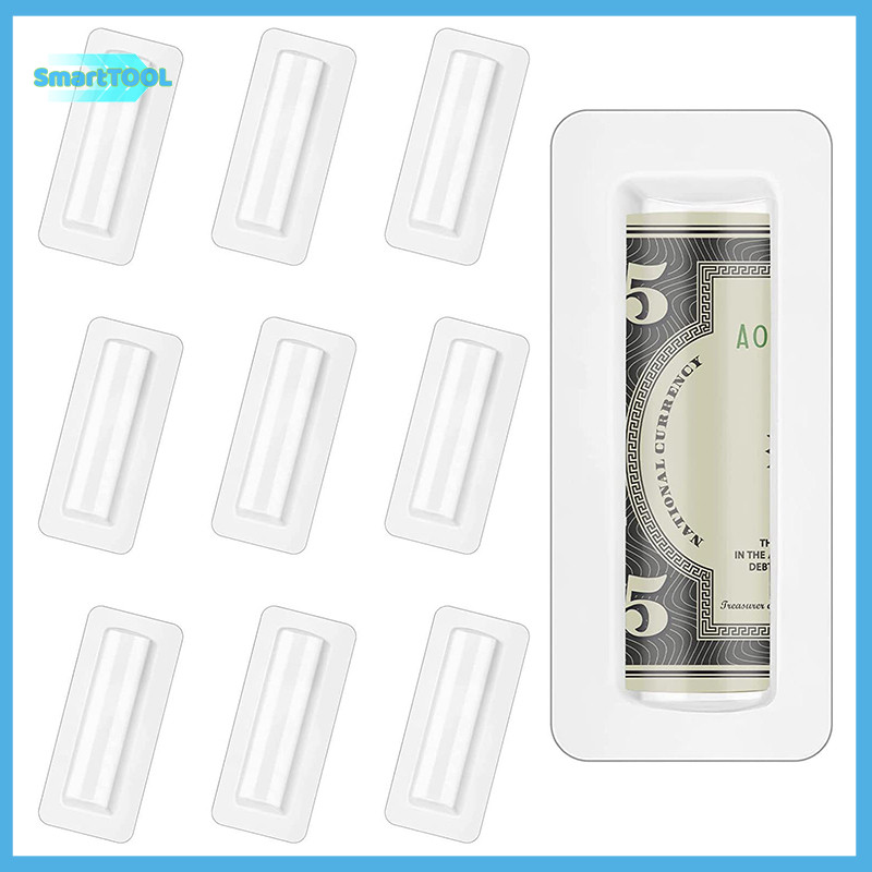 UTZN> 25/50pcs Money Card Holder With Sticker Plastic Dome Lip Balm