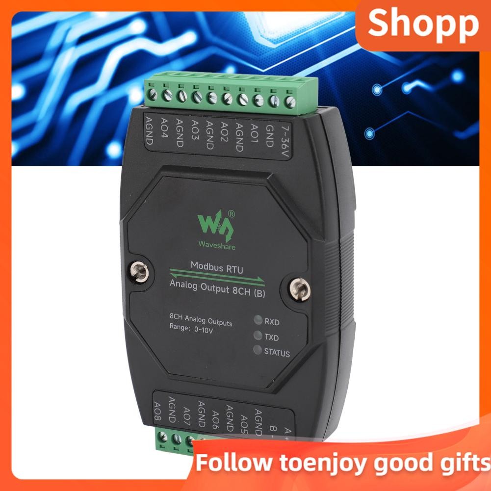 Shopp Analog Output Module RS485 12 Bit DA Conversion 8 Ch Board DC 7 ...