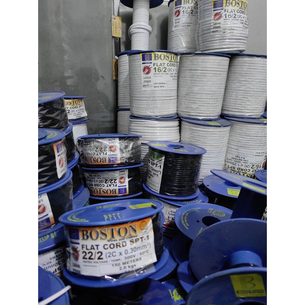 [Hot style]PER ROLL 150 MBoston Flat Cord Duplex Wire 2C 22/2 18/2 16/