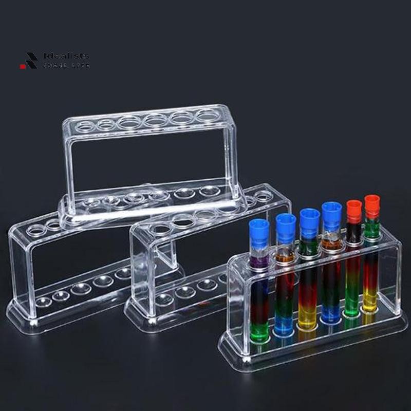 Idealist Plastic Clear Test Tube Rack 6 Holes Stand Lab Test Tube Stand
