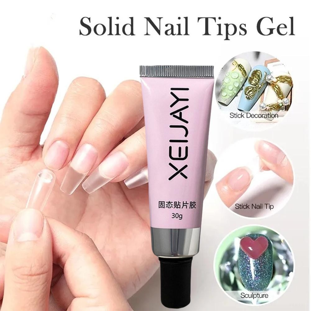 30g Solid Nail Patch Gel Easy Stick Gummy Adhesive Bond Uv Glue For