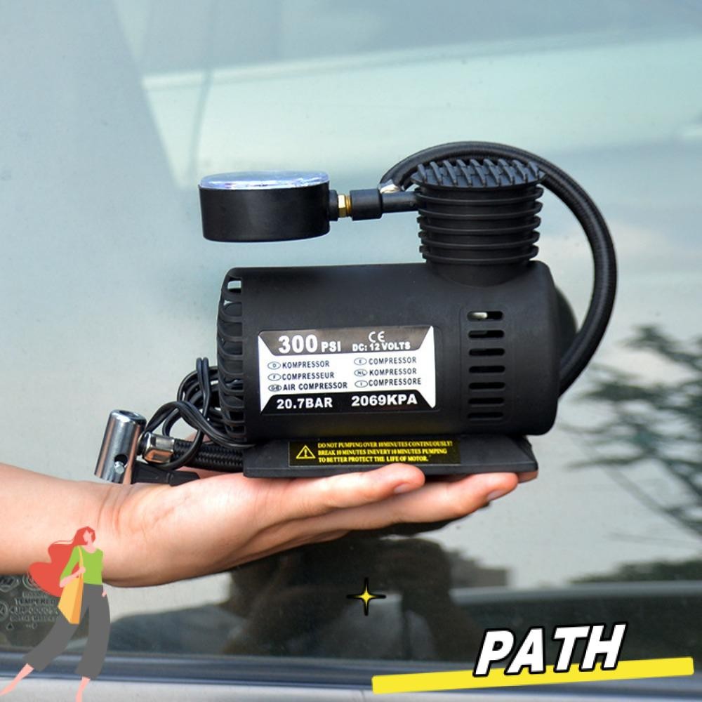 PATH Compressor Tire Inflator, Motorcycle with Mechanical Pressure