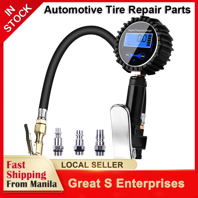 GSE Digital Car Tire Air Pressure Inflator Gauge LED Display Inflator ...