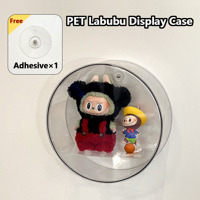 Labubu Display Case Wall Mount Toy Storage Ornament PET Hanging Wall ...
