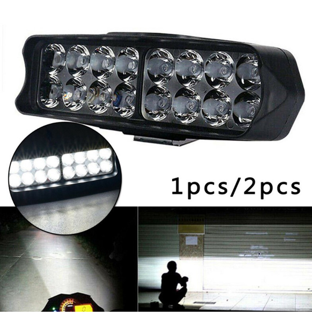 Waterproof Motorcycle Front Light Spot Headlight Super Bright 16 LED ...