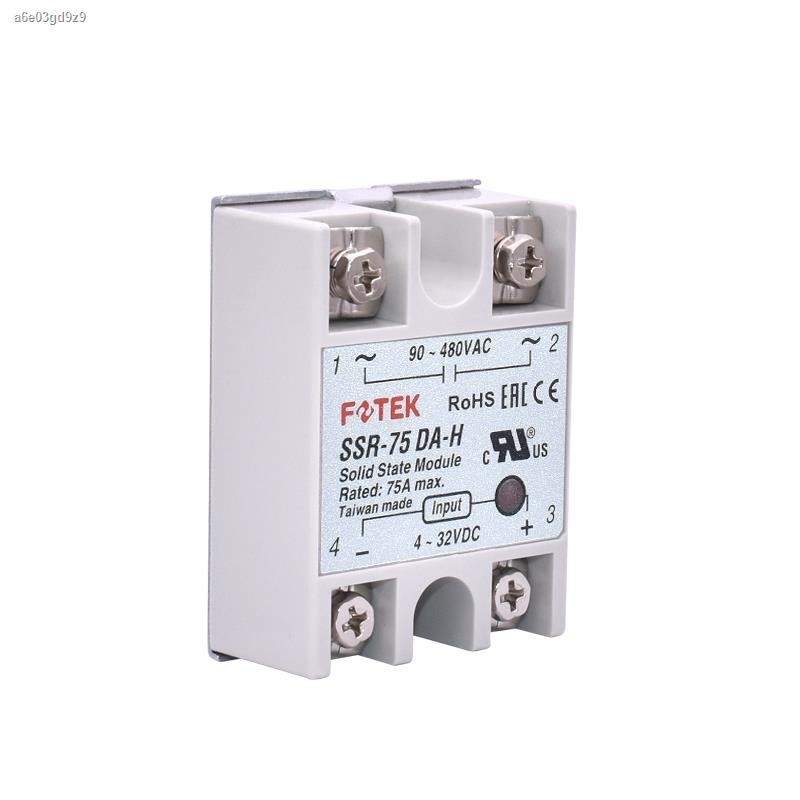 Original Taiwan Yangming FOTEK solid state relay SSR-75DA-H DC control ...