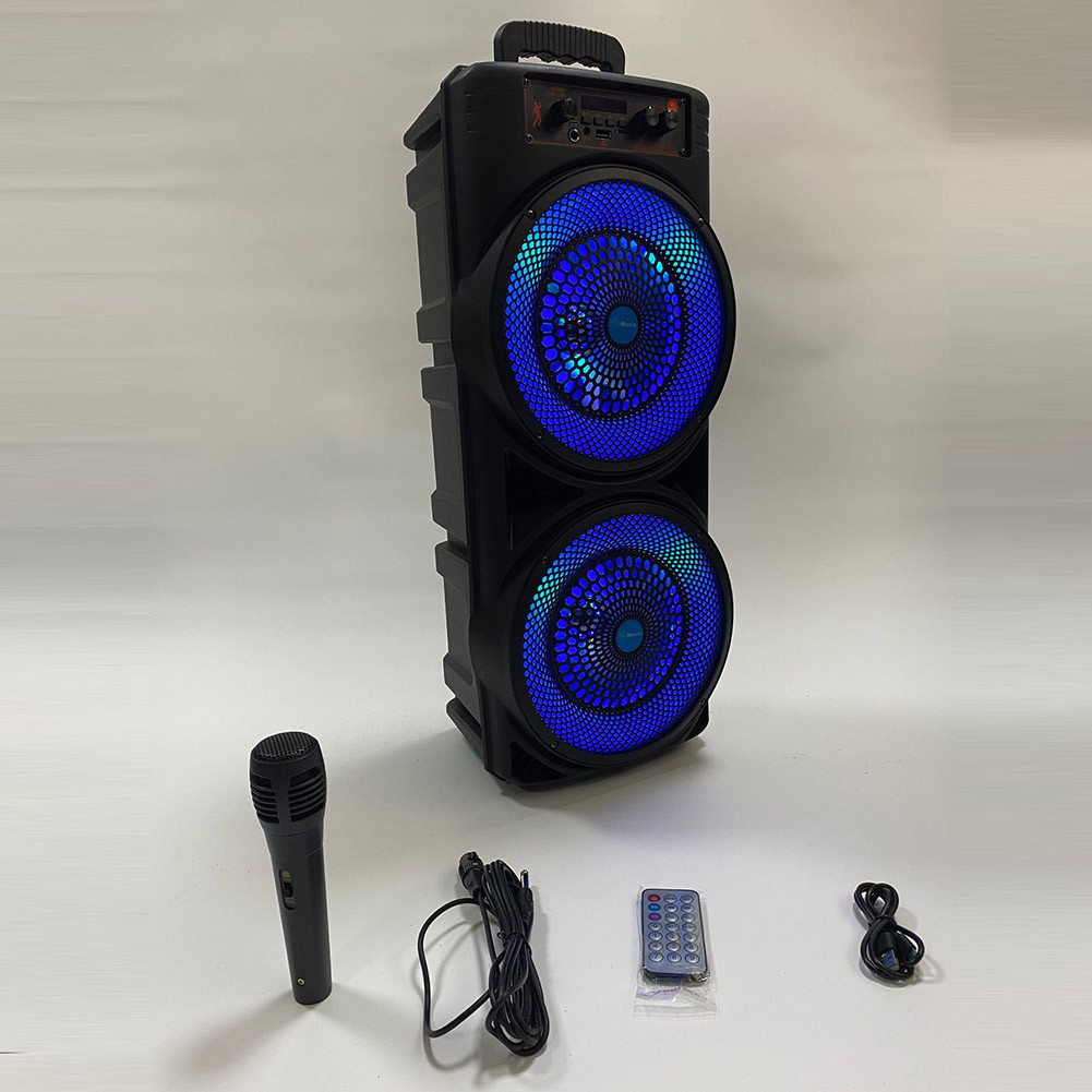 Large Outdoor Bluetooth Speaker 8.5inch Double Horn Subwoofer Portable