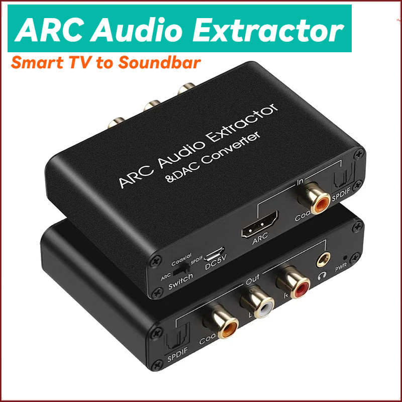 192KHz ARC Audio Extractor Digital Analog Stereo Sound Converter ARC ...