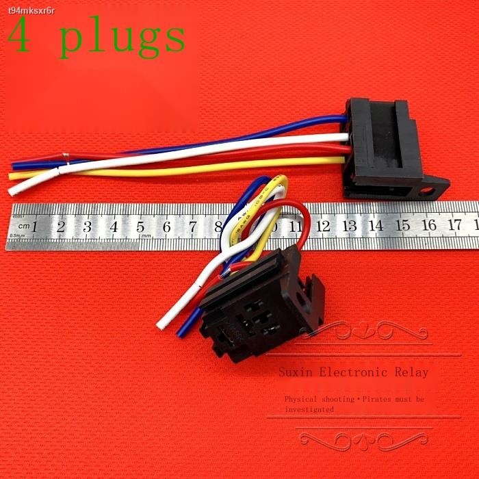 HFV6 car relay socket 4 plug 5 plug violet relay socket base socket can ...