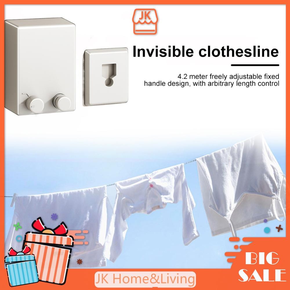 Retractable Clothesline Stainless Steel Telescopic Wire Lock To Prevent ...