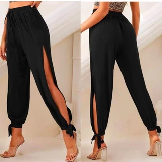 goat essence SIDE SLIT WIDE PANTS size2 Tropical Wide Leg Pants