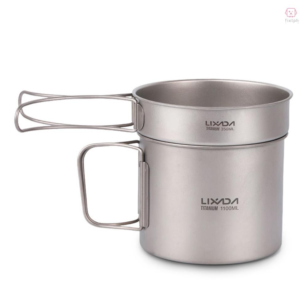 FIX Lixada Ultralight Titanium Cookset Outdoor Camping Cookware Set