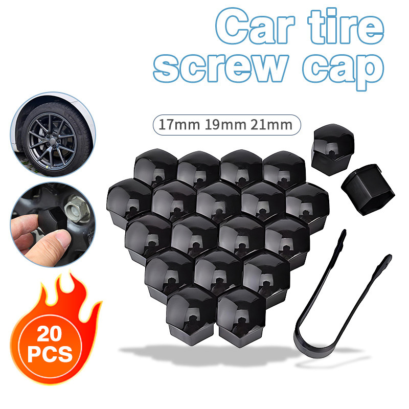 20Pcs Dust Proof Screw Cover Anti-Rust Exterior Decoration Car Wheel ...