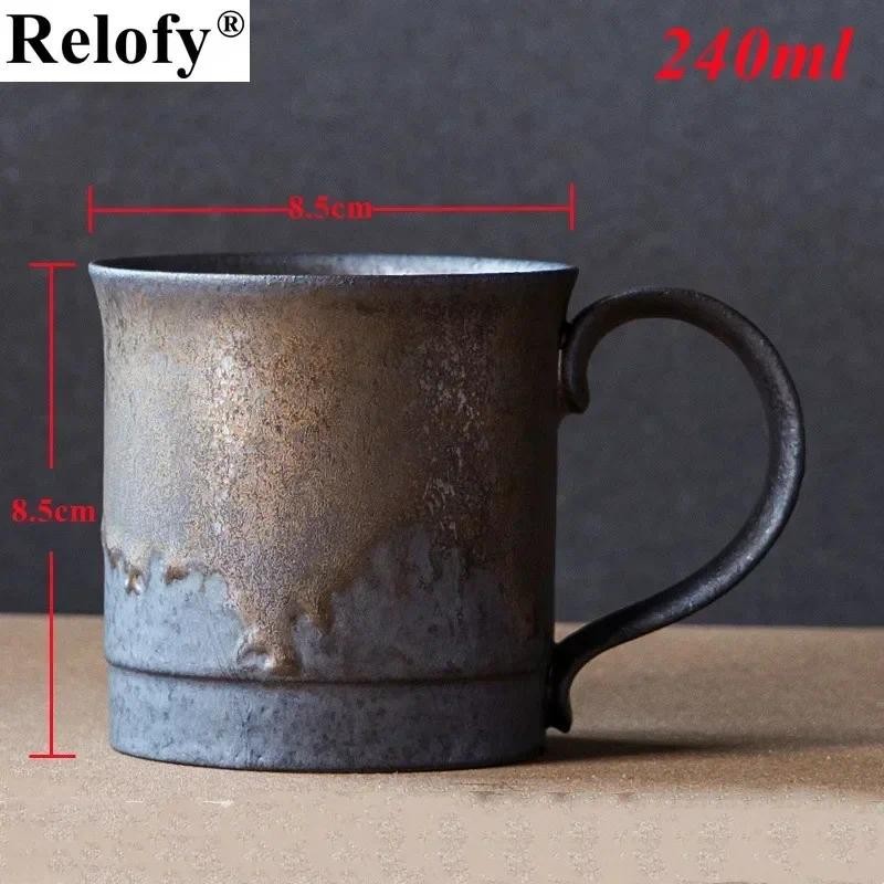240/300mL Ceramic Coffee Cup Creative Gilding Lovers Coffee Mugs Simple