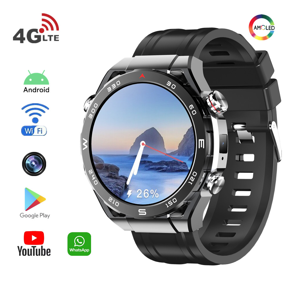 Android Smart Watch With SIM slot And WiFi Camera 5G 4G Smart Phone ...