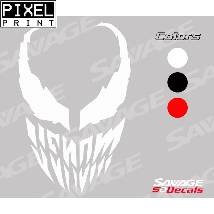 Venom Face Stickers Waterproof Motorcycles and Automobile Decals Vinyl ...