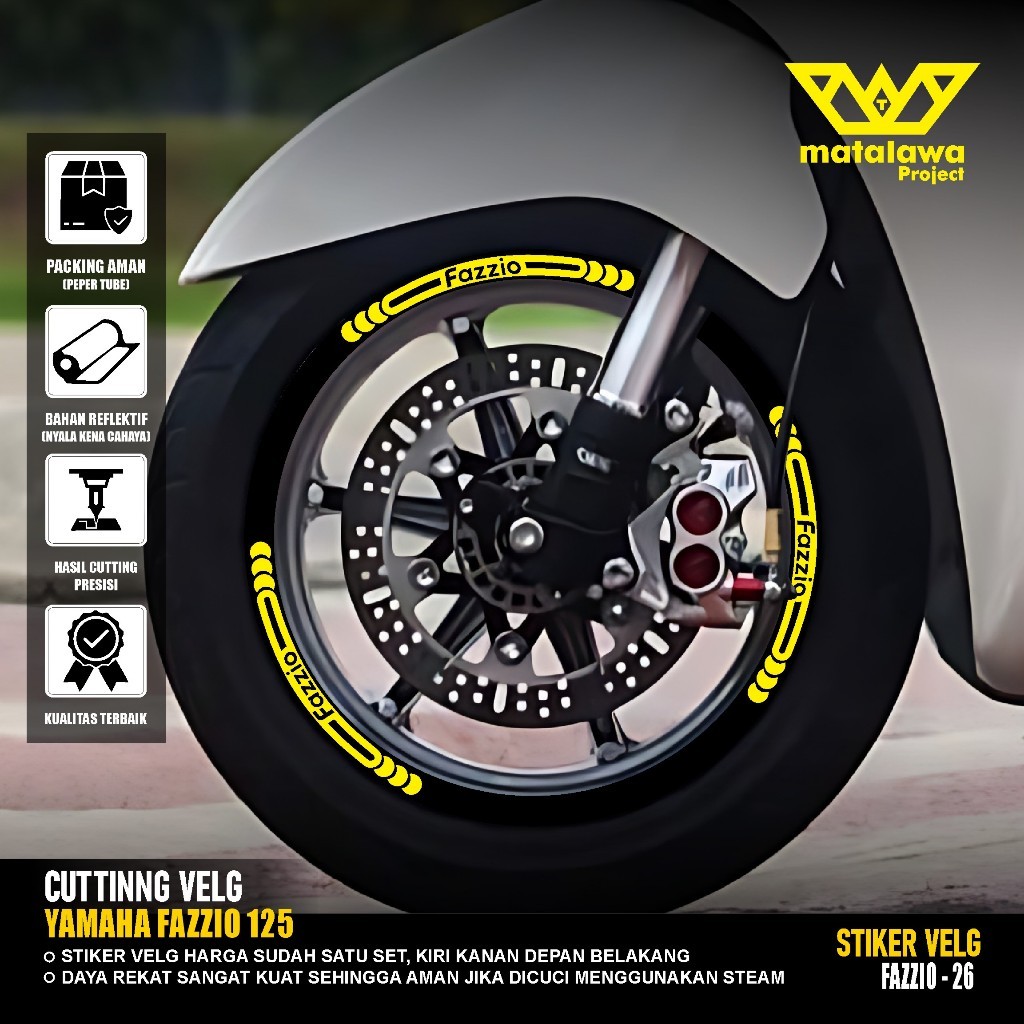 CUTTING STICKER RIM YAMAHA FAZZIO STICKER LIS MOTORCYCLE ACCESSORIES ...