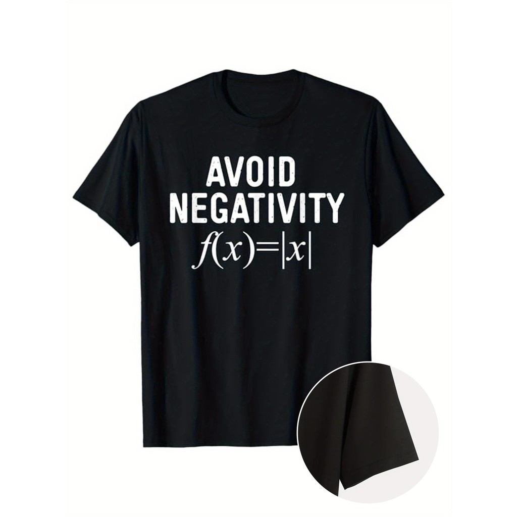 Math Print Men's Cotton Funny T-shirt, Graphic Tee Men's Outdoor ...