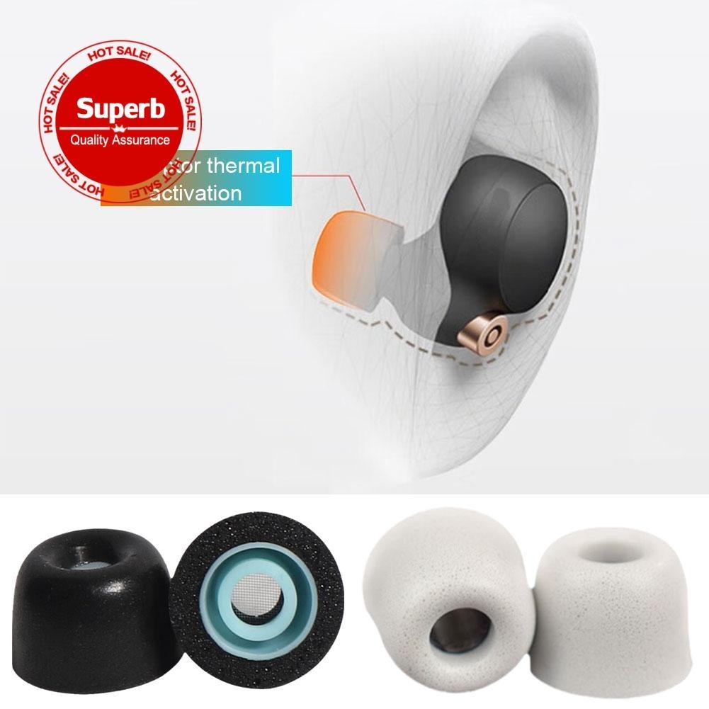 Cuscinetti In Memory Foam Per Sony WF-1000XM5 - Sostituzione 1 Paio, Grigio E Nero, 2024, Nuovi
