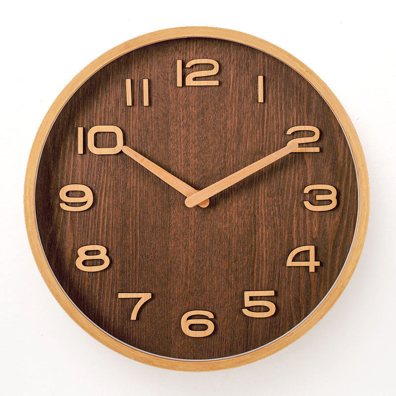 Silent Wooden Wall Clock 10