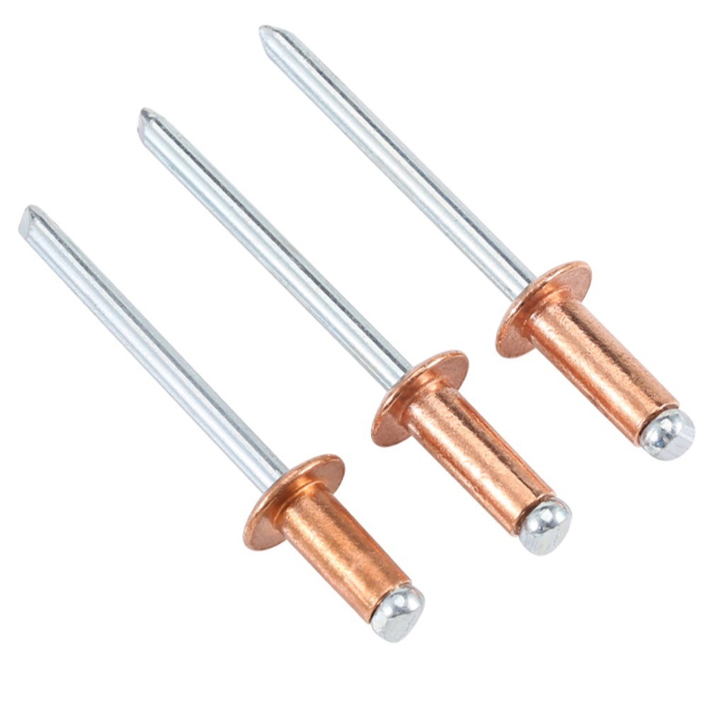 [XCF] Copper Core-pulling Rivets Open Type Round Head Copper Pulling ...