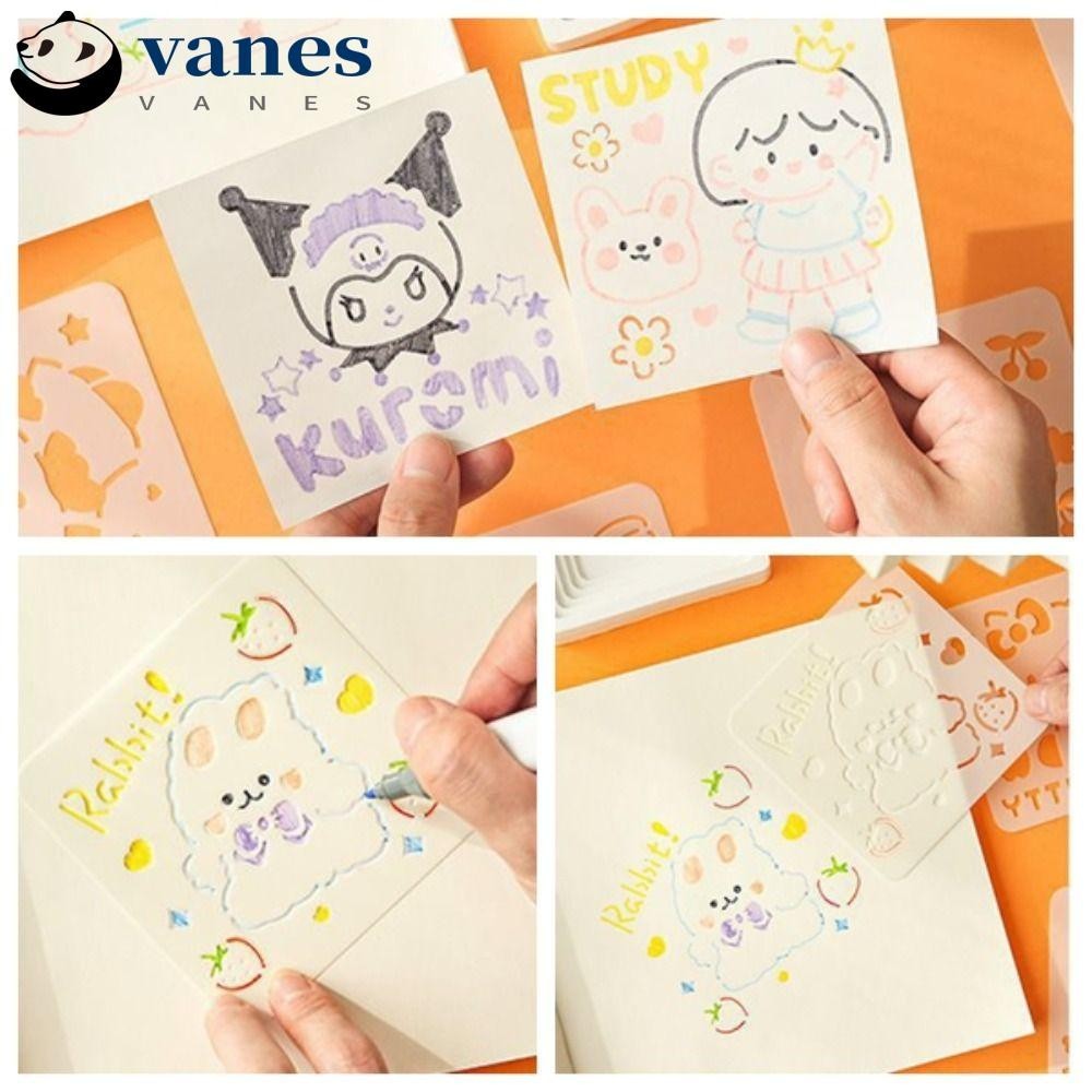 VANES Hollow Drawing Template, 48sheets Kuromi Melody Diary DIY ...