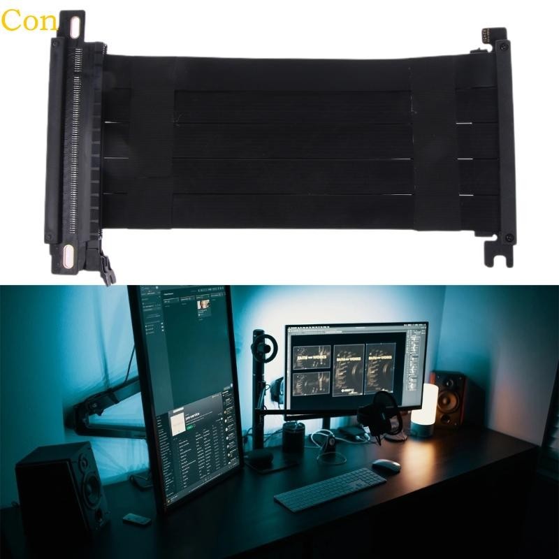 Con Pcie 4 0 Riser Cable Double Reverse PCI Express 4 0 Reverse Riser ...