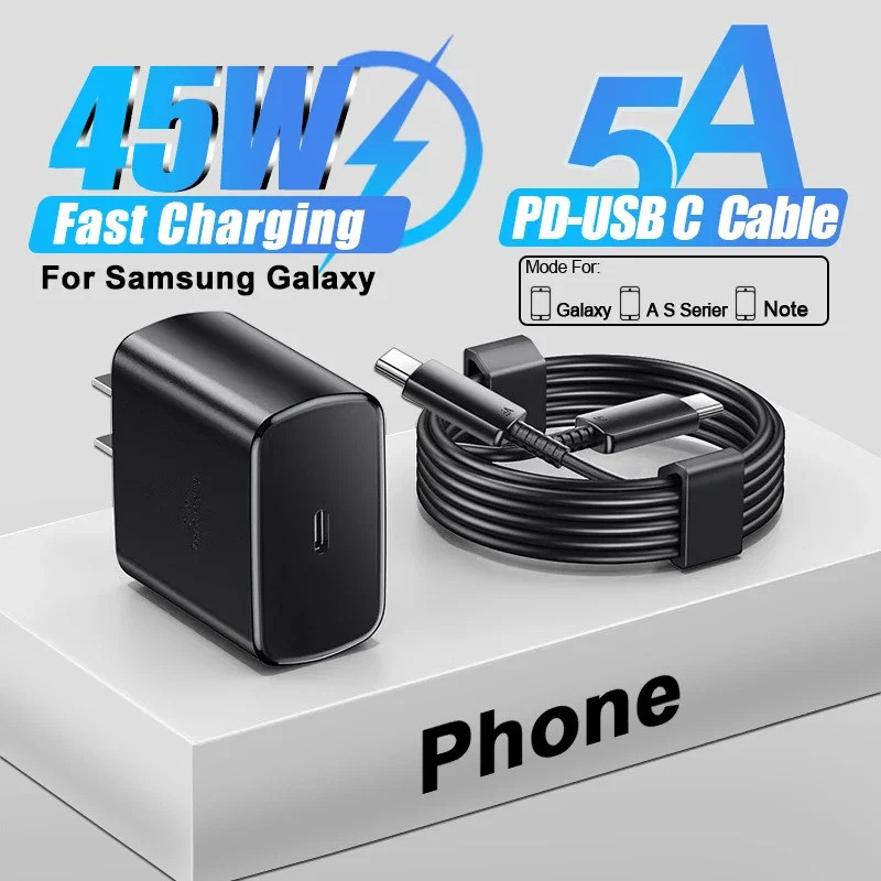 PD 45W Super Fast Charger For Samsung Galaxy S24 Ultra S23 S22 S21