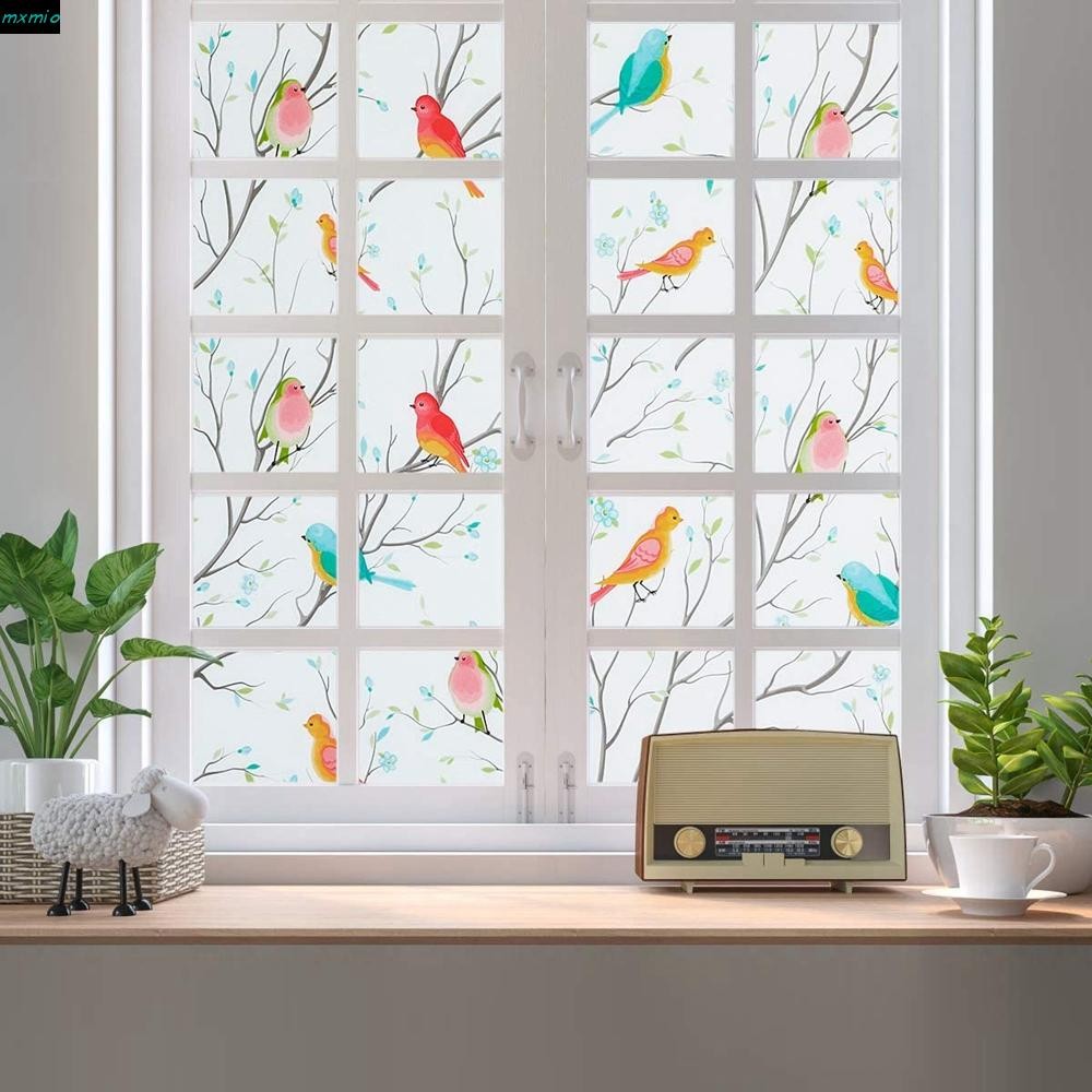 MXMIO Stained Window Film Bathroom Window Stickers Decorative Glass ...