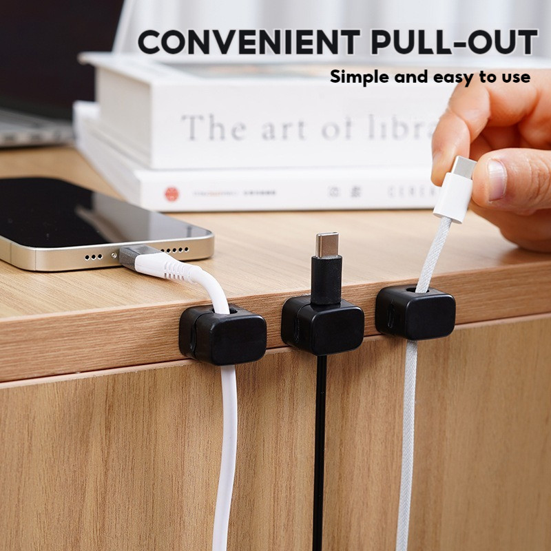 6PCS Magnet Cord Organizer Holder - Self-Adhesive Wire Charger Clip ...