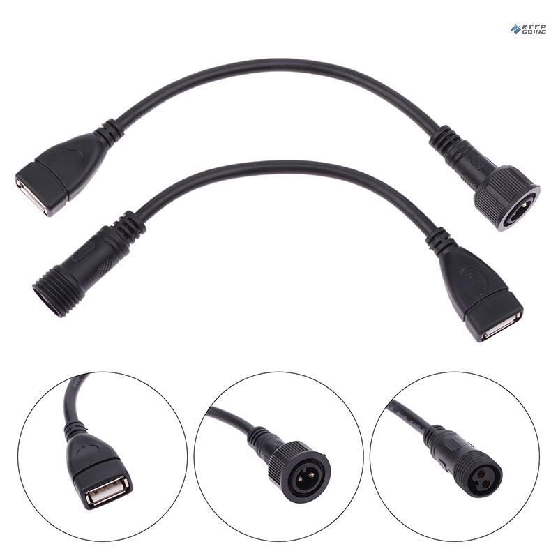 Keep Going＞ USB Female To 2Pin Solar Light Panel Connector Wire 2 Core ...