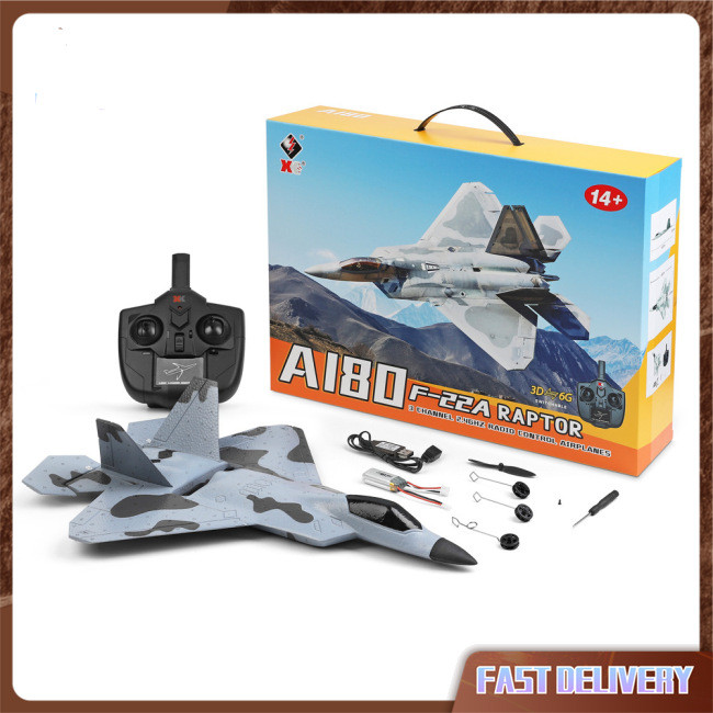RC Plane A180 F22 Remote Control Airplane With 3D/6G Mode Spare