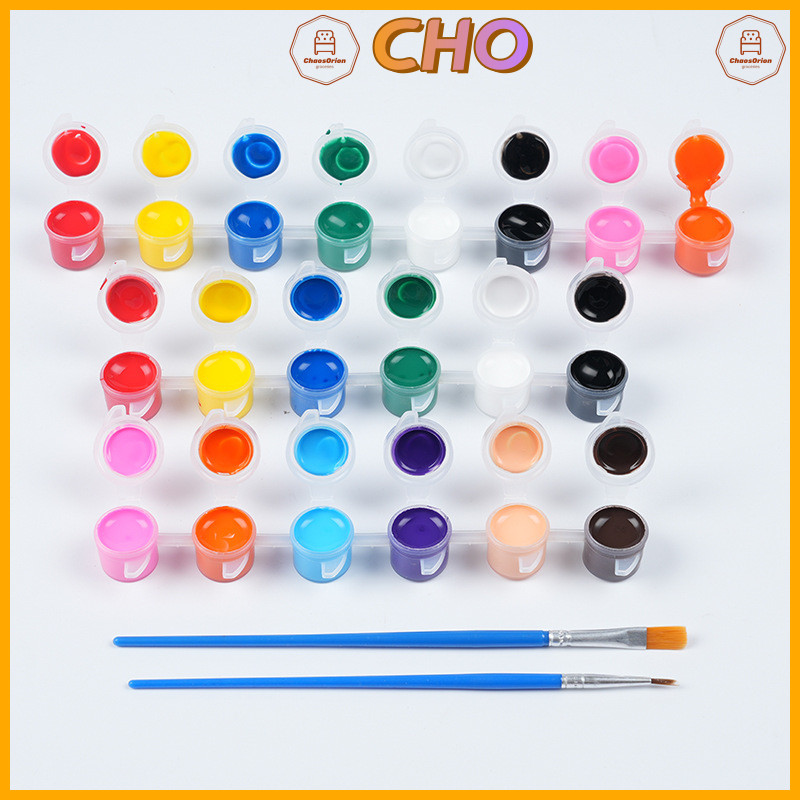 CHO⭐Acrylic Paint 6/12 Colors 3ML Watercolor Poster Paint Brush Pen ...