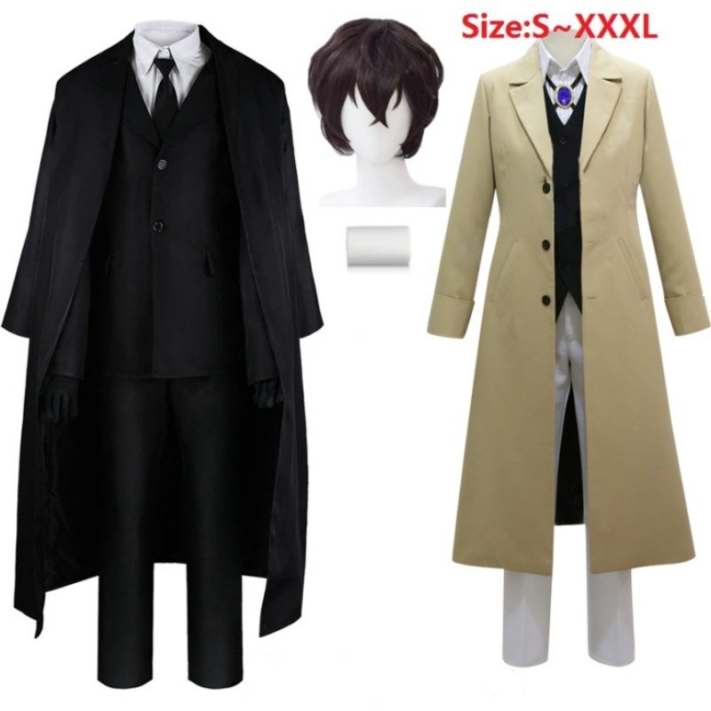 Dazai Osamu Cosplay Anime Bungo Stray Dogs Costume Men Windbreaker