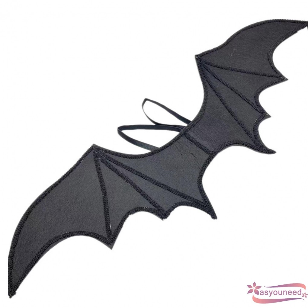 Aay-Bat Wings for Adults and Kids Classic Black Bat Wings with Elastic ...