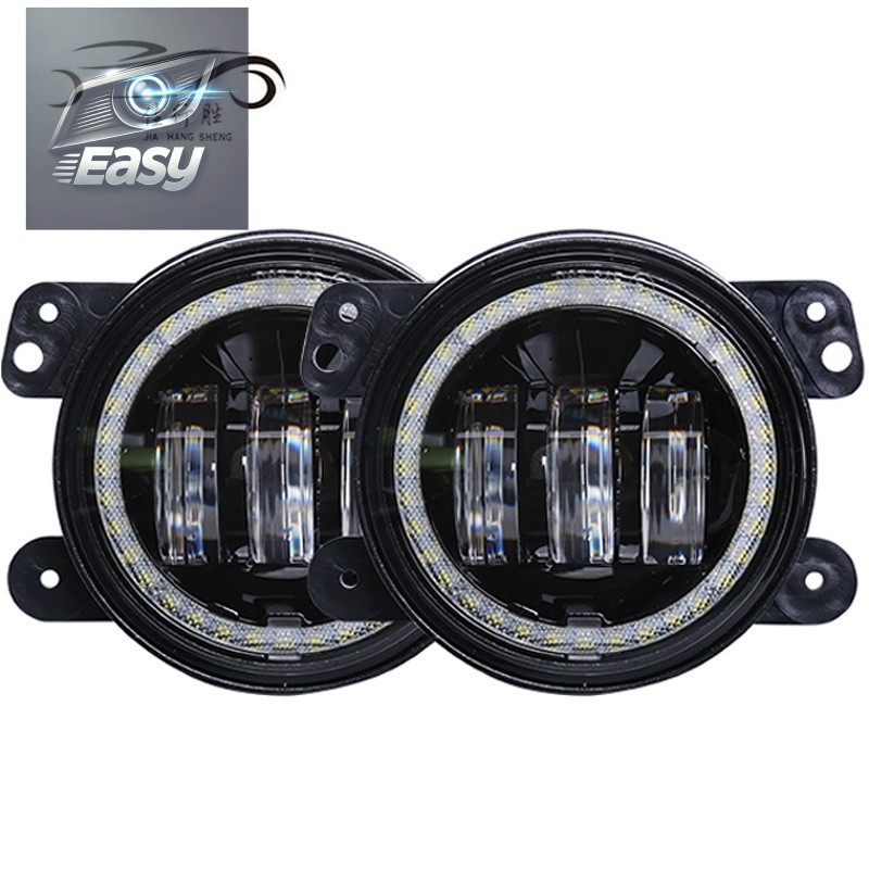 4 Inches LED Fog Lights Assebly W/Halo Ring DRL Fog Light Turn Signal Compatible With 07 17 Wrangler 14 18 Cherokee 11 14 Charger 10 19 Journey 2024725535 - View #12