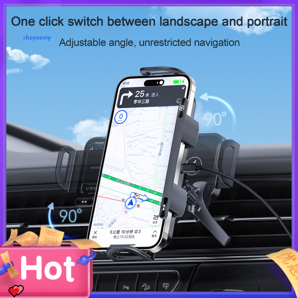 SPVPZ Stable Phone Mount Highefficiency Wireless Charger 15w Fast