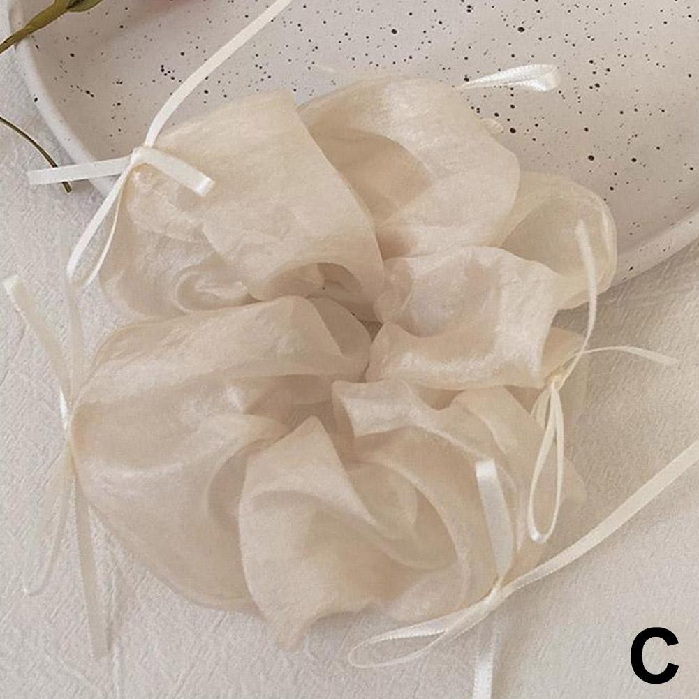 LYDIA1 Bow Large Intestine Hair Rope Mesh Ballet Style Hair Super