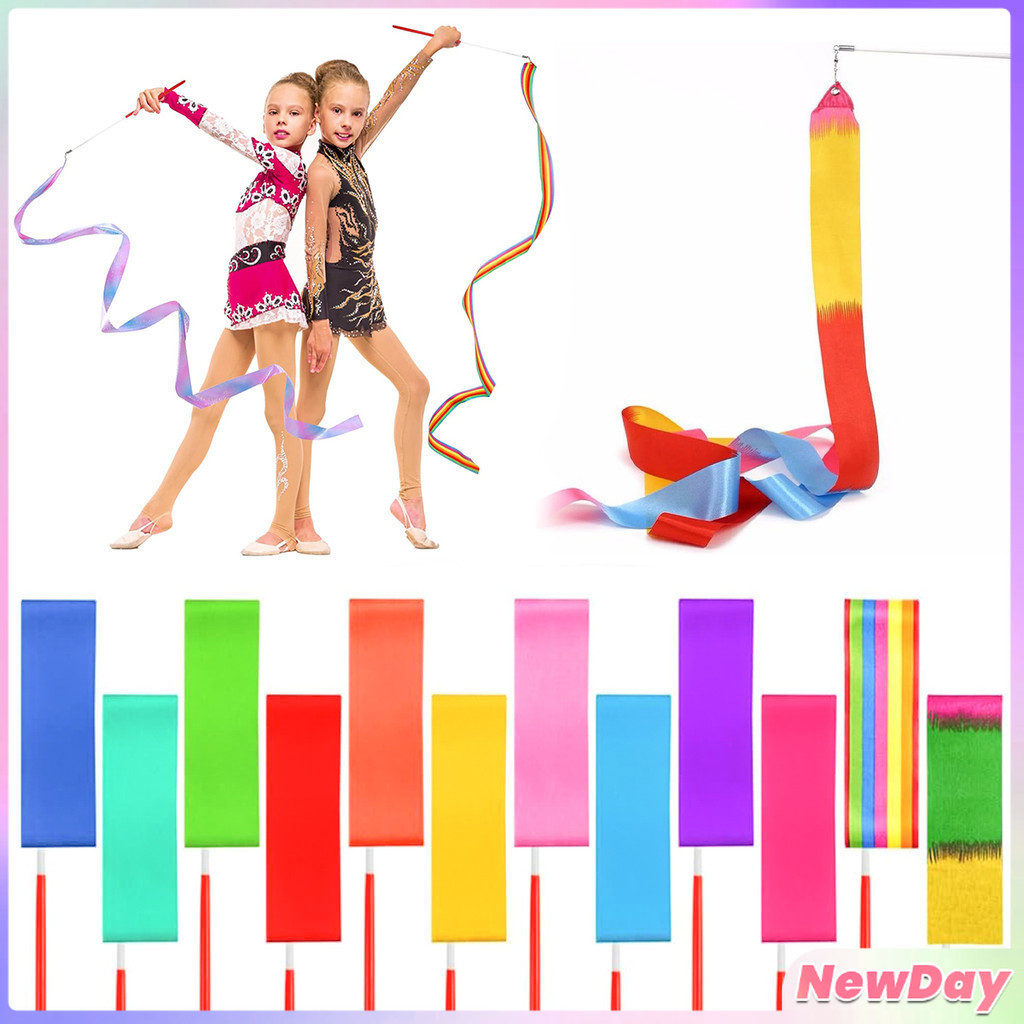 N.D Colorful Dance Ribbon Art Gymnastic Gym Ribbons Ballet Streamer ...
