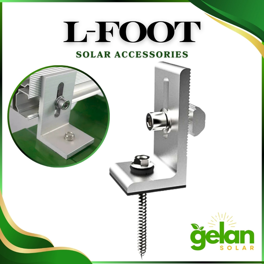 Solar Panel Mounting Kits L-FOOT Roof PV Aluminum L-Foot End Clamps ...