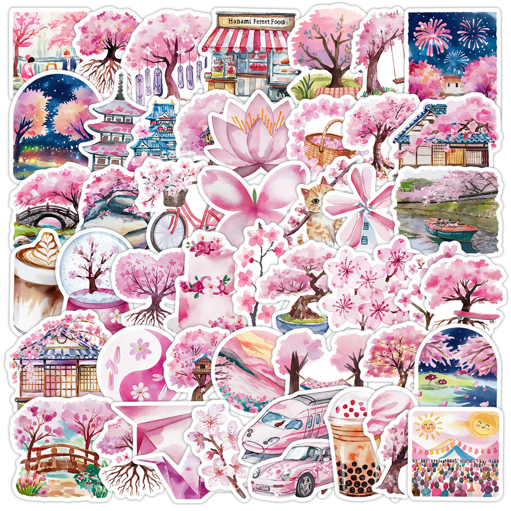 Japan custom sakura 50 Sheets Shiba Inu Mountain Fuji Sushi Waterproof ...