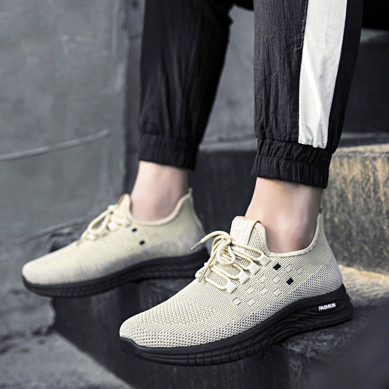 Men S Trendy Shoes 2026.Shoes Men's Spring Summer New Style Flying Woven Men's Shoes Lace-Up ...