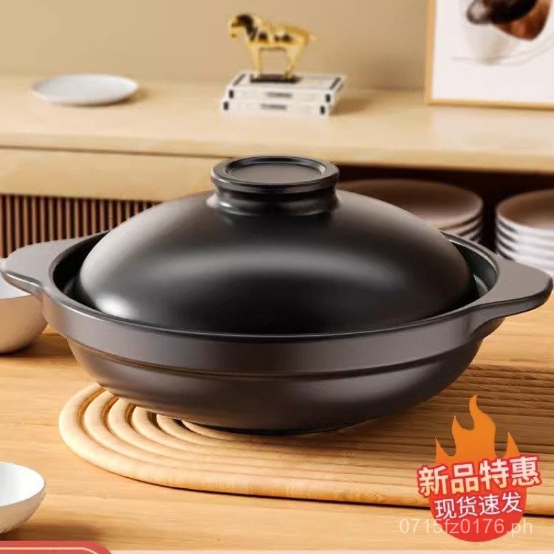 Stew Pot Dry Burning Non-Cracking Shallow Pot Stew Pot Claypot Rice ...