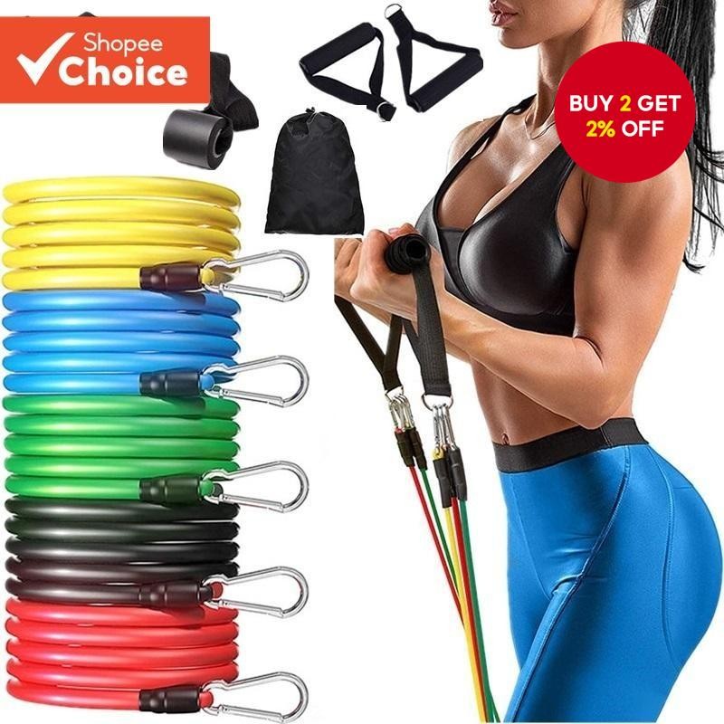 11Pcs/Set Pull Rope, Resistance Bands, Portable Fitness Equipment ...