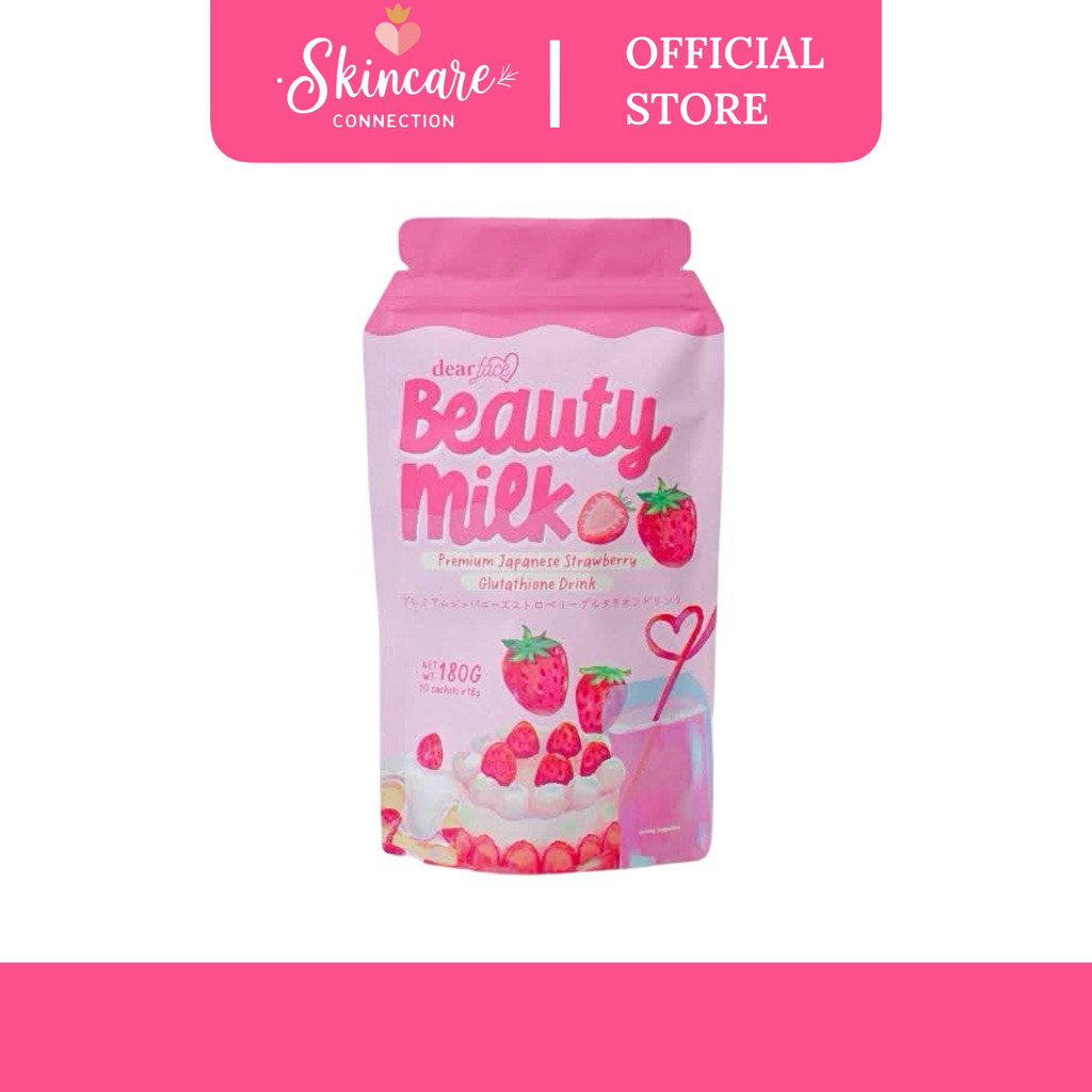 premium japanese strawberry glutathione drink Dear Face Beauty Milk Glutathione x Collagen w/ Vit Dear face Beauty Milk Premium