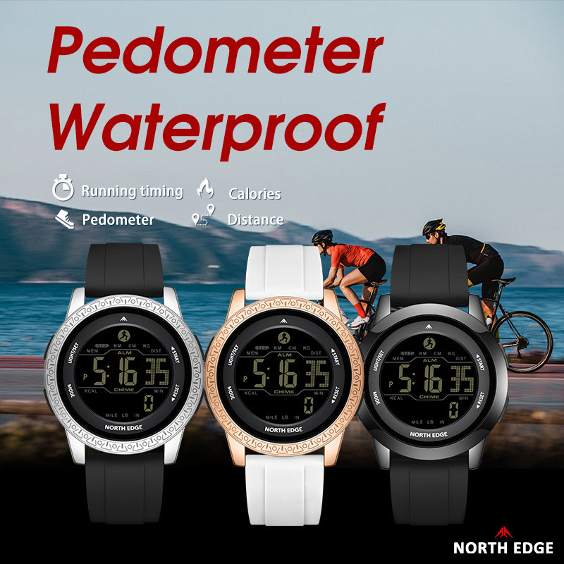 NORTH EDGE APOLLO Sports Watch Calorie Counter Step Alarm Waterproof ...