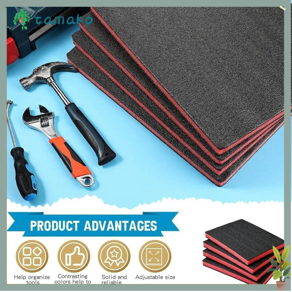TAMAKO Packing EPE Foam Pads, Black Red Multi-purpose Tool Box Foam ...