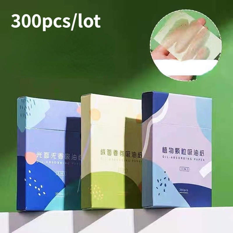 300pcs Facial Oil Control Absorption Sheets Tissue Face Blotting Paper ...